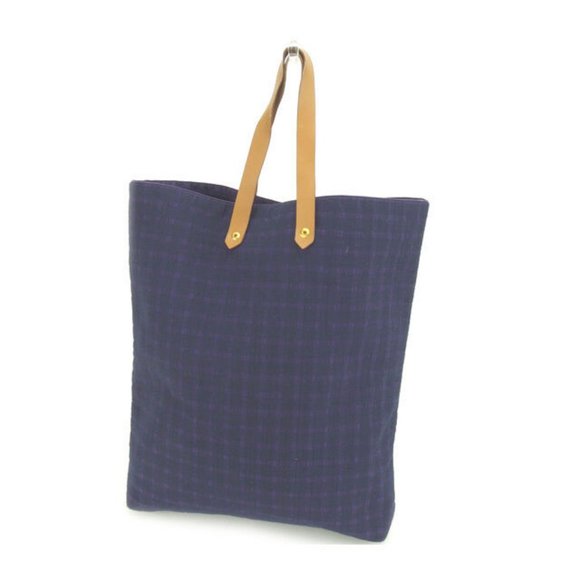 Hermes Tote bag Navy Purple Woman Authentic Used Y4034